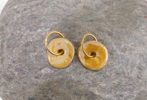 Boucles d'oreilles EZIA - safran dorées