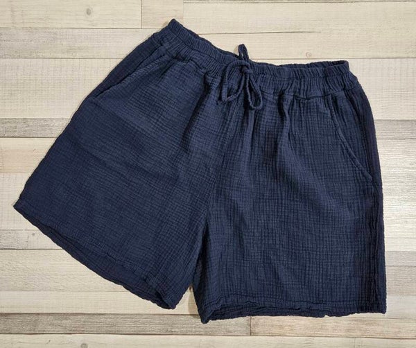 Short gaze de coton - marine