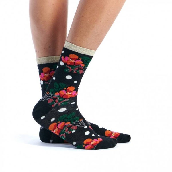 Mi-chaussettes orchidées