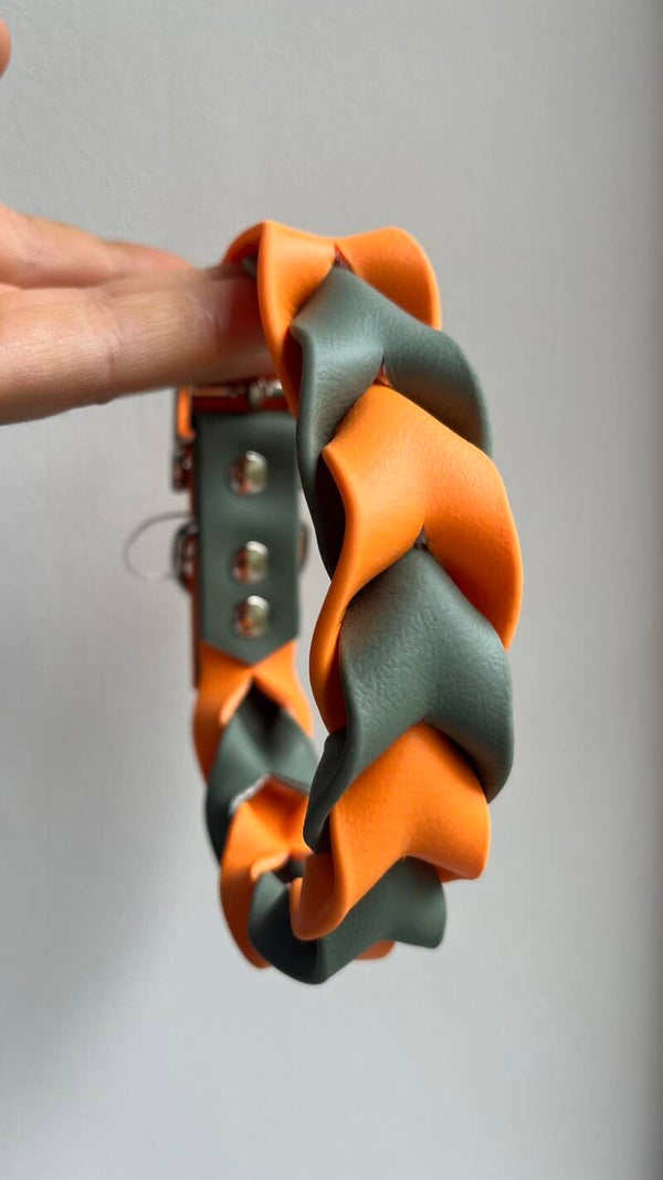 Gevlochtend halsband, maat S