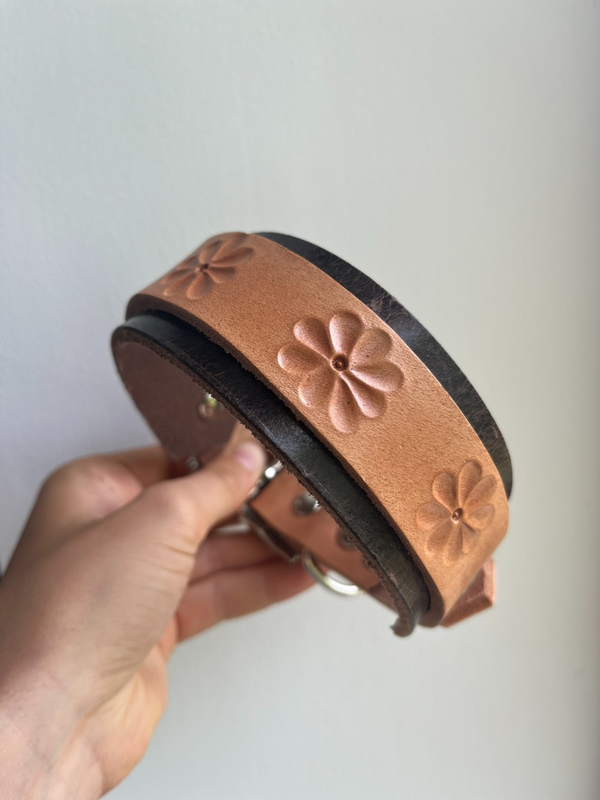 Bloemetjes halsband, 38mm, (34-40cm)