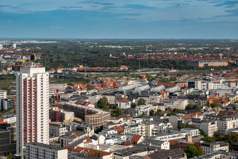 Uitzicht op Leipzig