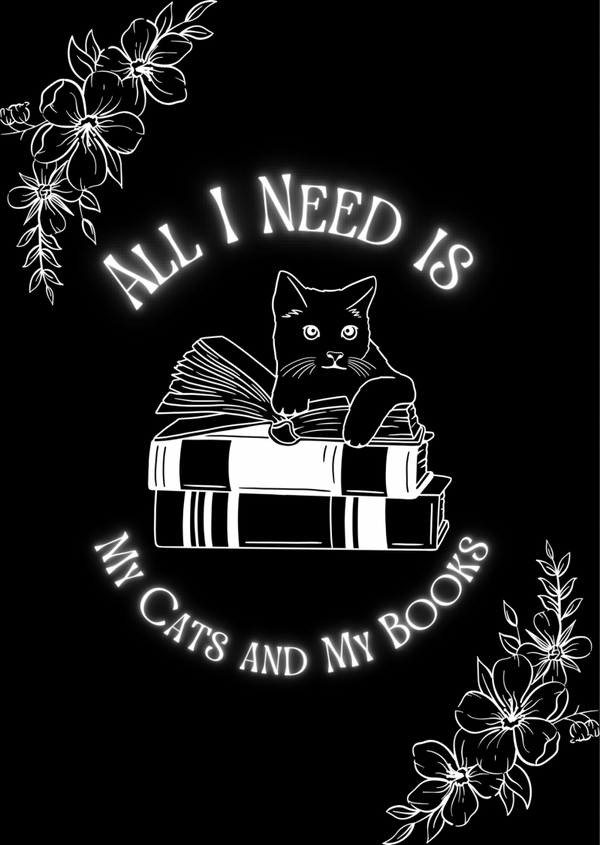 All I Need is My Cats and My Books Background