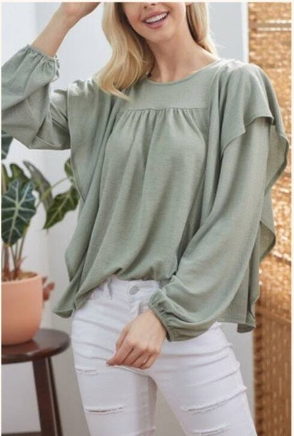 RIFFLE BLOUSE-DLV00047