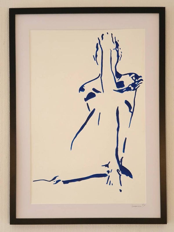 Thinker op papier met lijst