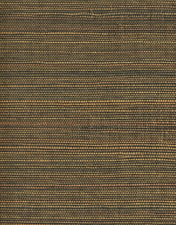 TSIS-02 Sisal Tapete, Naturtapete, Braun, Gold, Grün