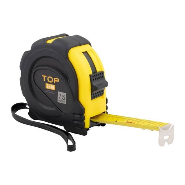 topgear rolbandmaat 7,5 m. rubber grip