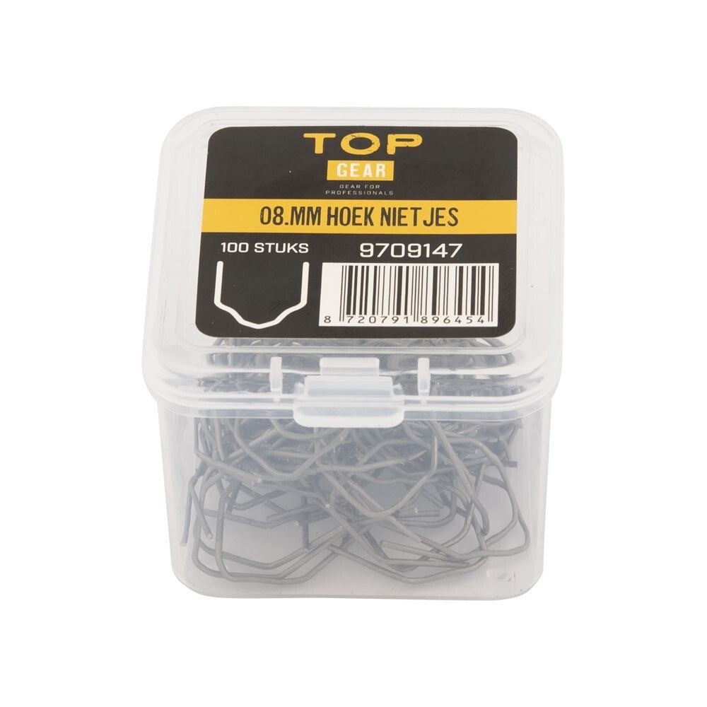 topgear 0,8 mm hoek nietjes voor kunststof laspistool 100st