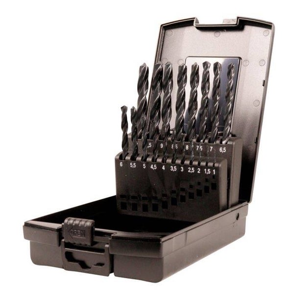REX Economy borenset HSS-R DIN 338 19-delig in kunststof cassette