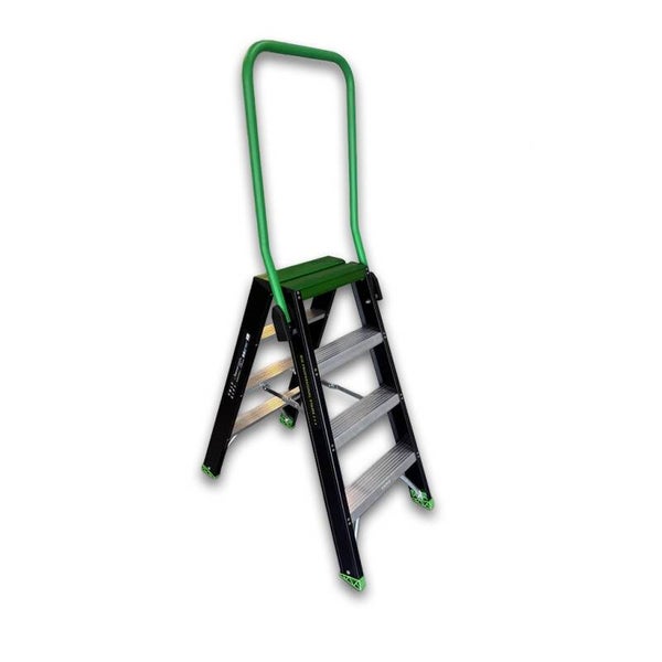 Dubbele oplooptrap 2 x 4 met inklapbare beugel