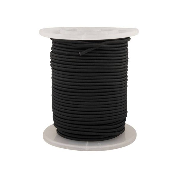 elastiek 6 mm. zwart per Mtr