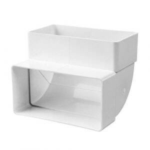 vlakkanaal 110x54mm bochtstuk 90 horizontaal