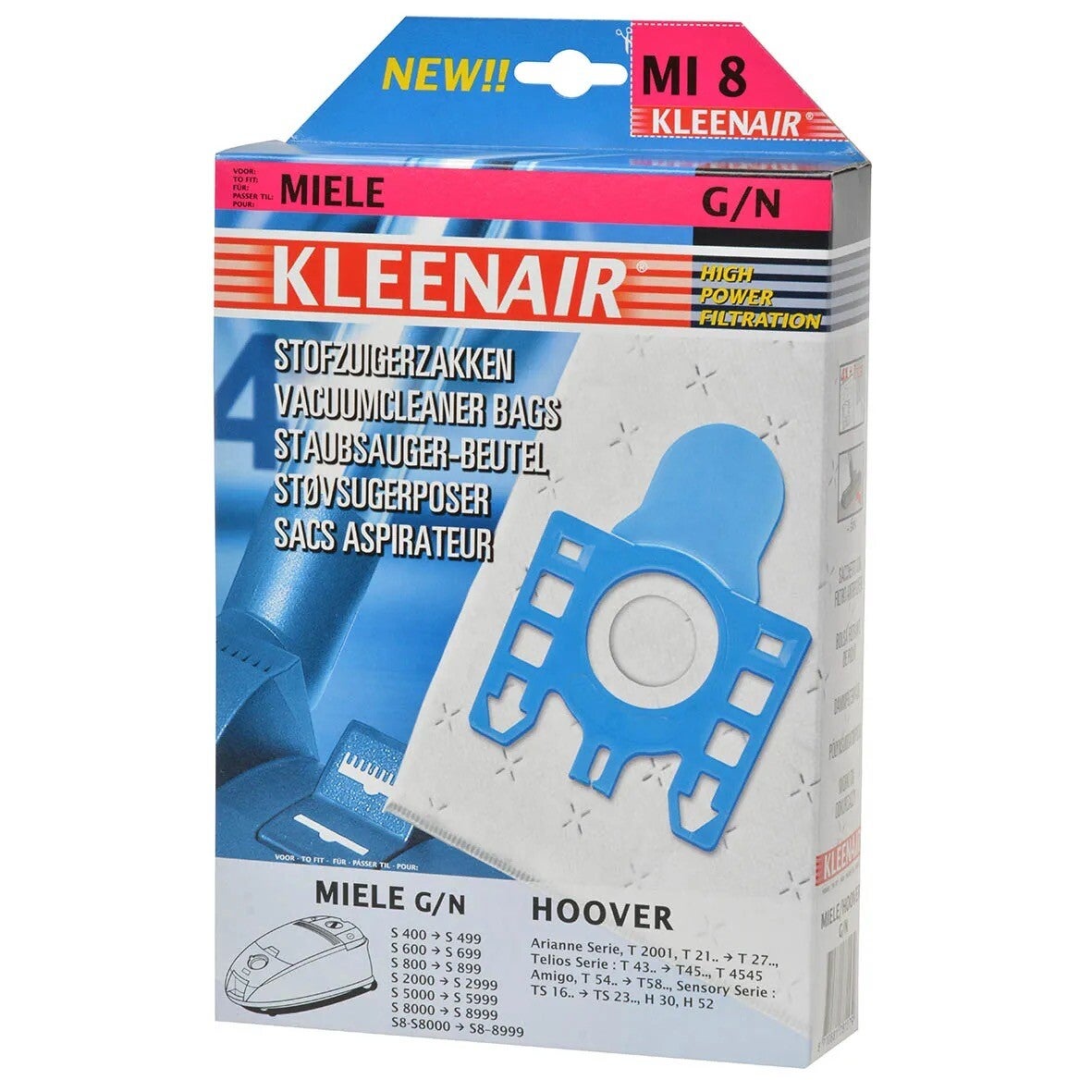 Kleenair HPF Stofzuigerzak Miele GN MI-8 4 stuks