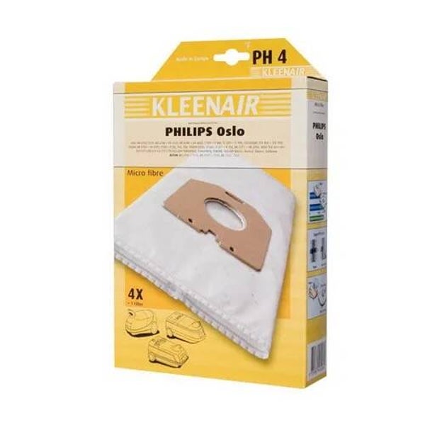 Kleenair SMS stofzuigerzak Philips Oslo PH-4 4 stuks+1filter
