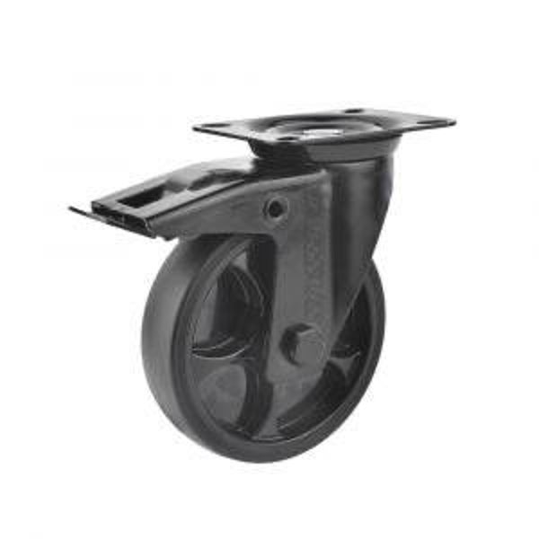 tarsus zwenk + rem 80 mm. volledig zwart