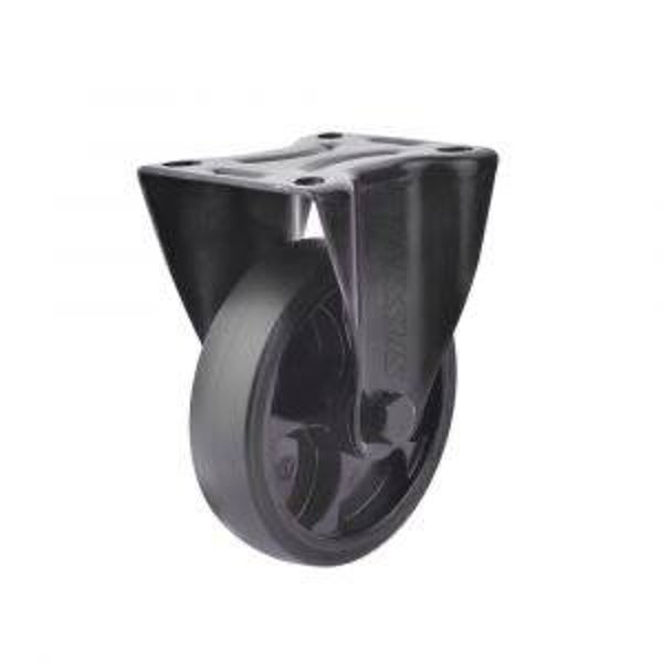 tarsus bokwiel 80 mm. volledig zwart