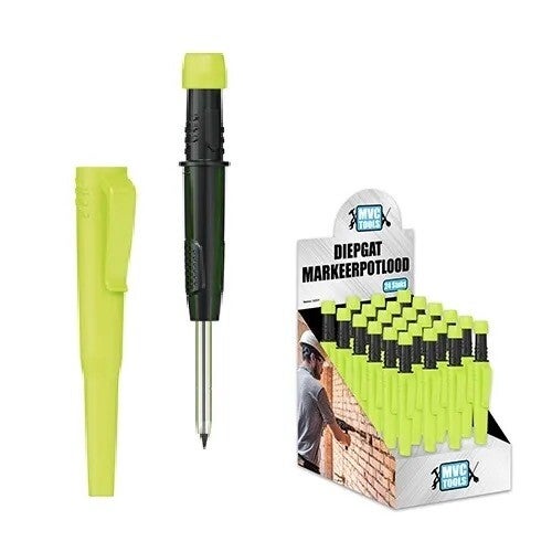 MVC markeer / werkpotlood incl. puntenslijper per stuk