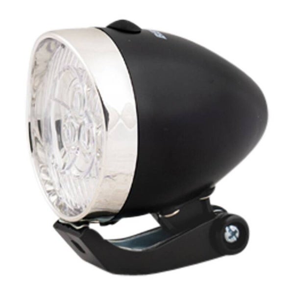 koplamp chrome/zwart led fiets