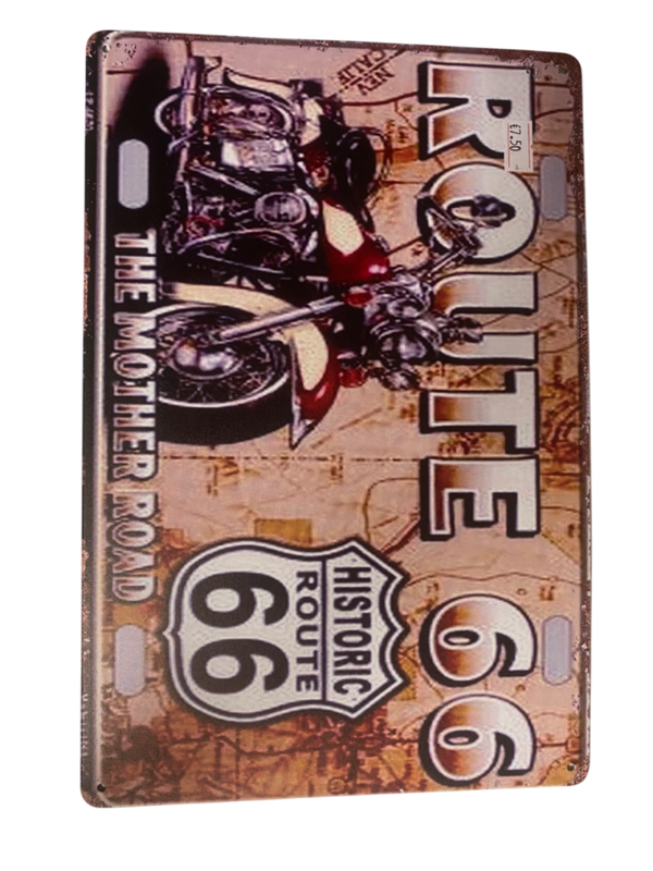 Metalenwandbord Route 66