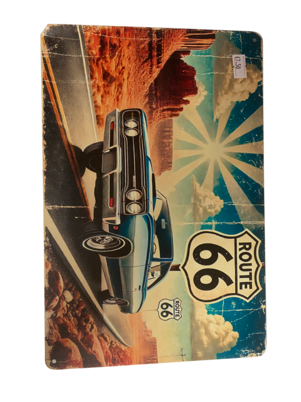 Metalenwandbord Route 66