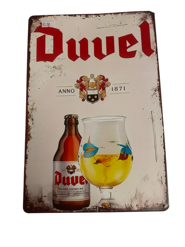 Metalenwandbord duvel