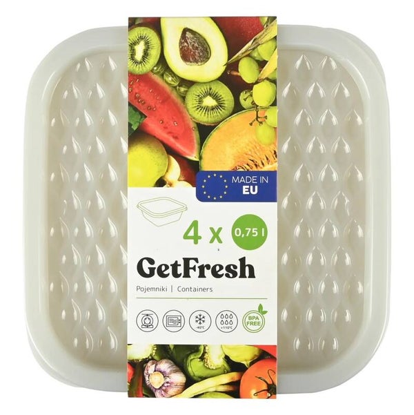 Vershoudbakjes 0,75 ltr 4 dlg