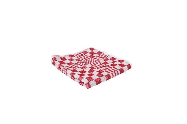 Keukendoek / Handdoek blok 50x50cm -rood -3 stuks-