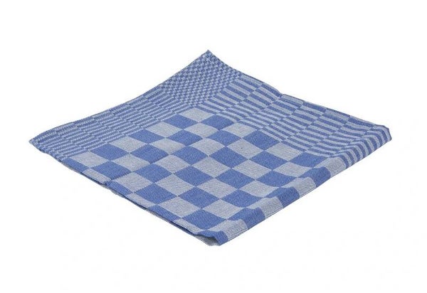 Theedoek blok 65x65cm -blauw -6 stuks-