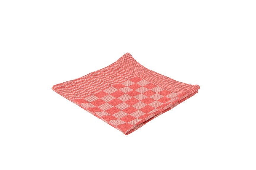Theedoek blok 65x65cm -rood -6 stuks-