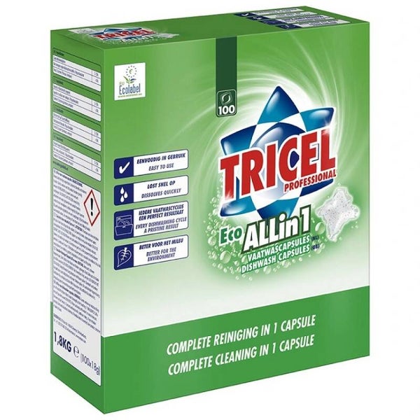 Tricel Vaatwascapsules All in 1(100x18gr.)