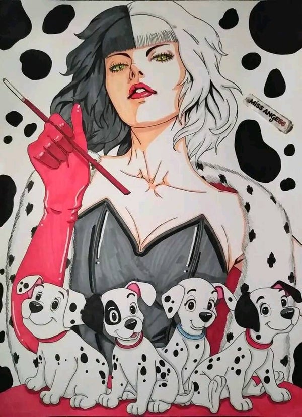 Cruella Devil 💄🖤🤍 [illustration]