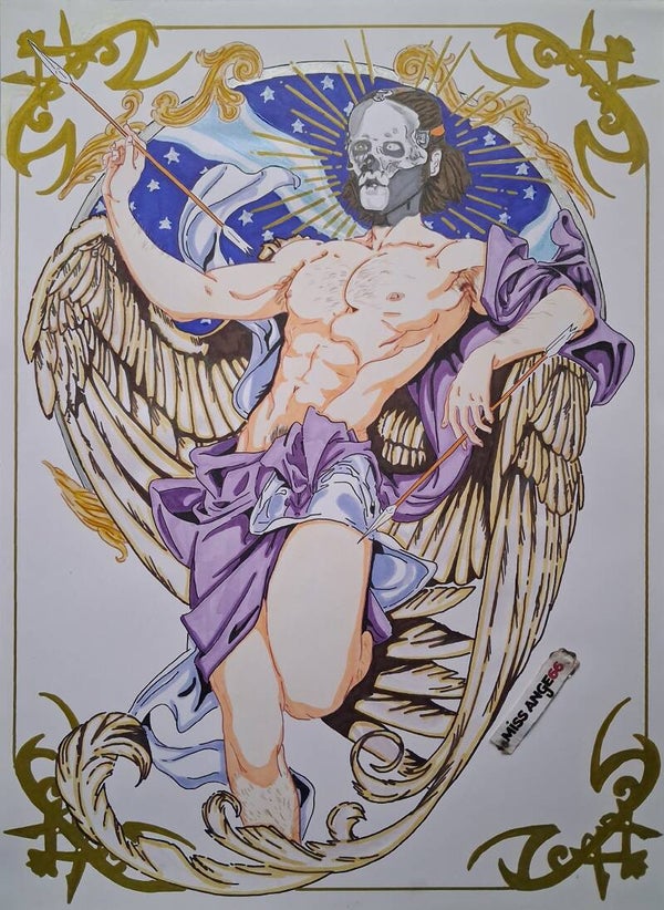 V Lucifer 🍎 Peacefield 🪽🖤🪽 [illustration]