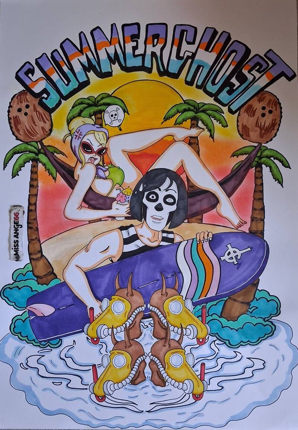 Summer Nihil et Sister Imperator 👻🧡🏖🌞 [illustration]
