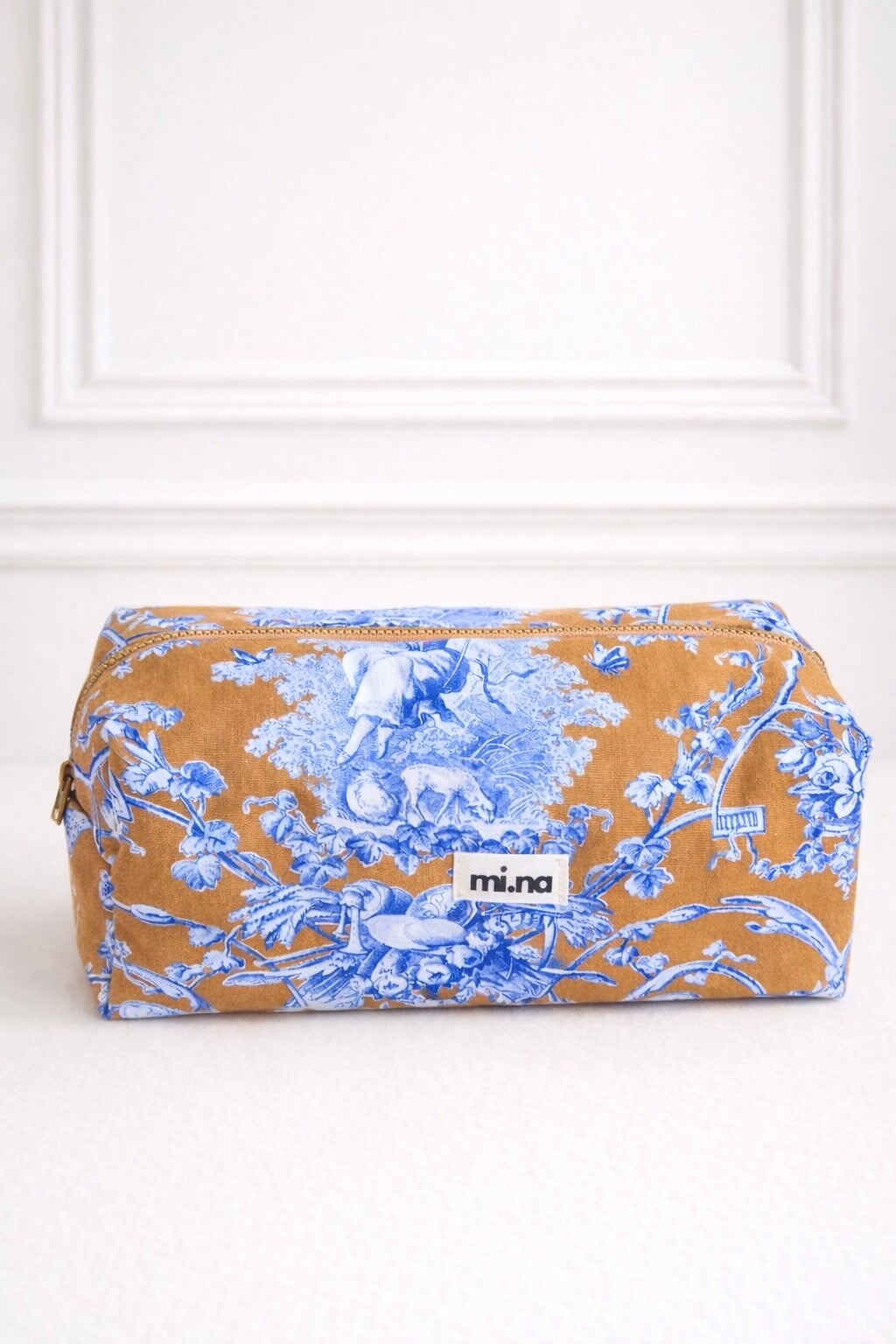 MATELASSÉE XXL Ludivine bleu fond camel