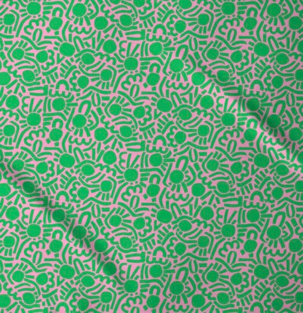 CABAS ÉDITION LIMITÉE PILA VERT ROSE