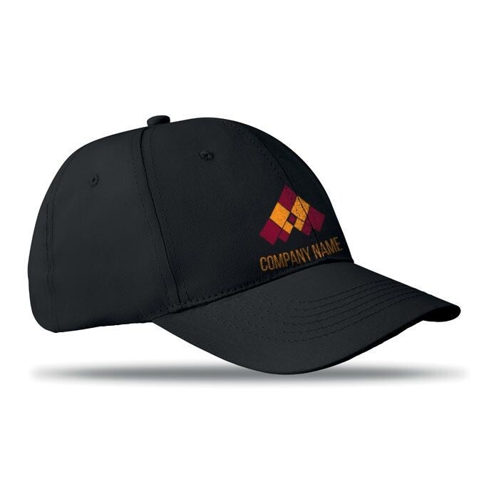 Katoenen baseball cap - Zwart