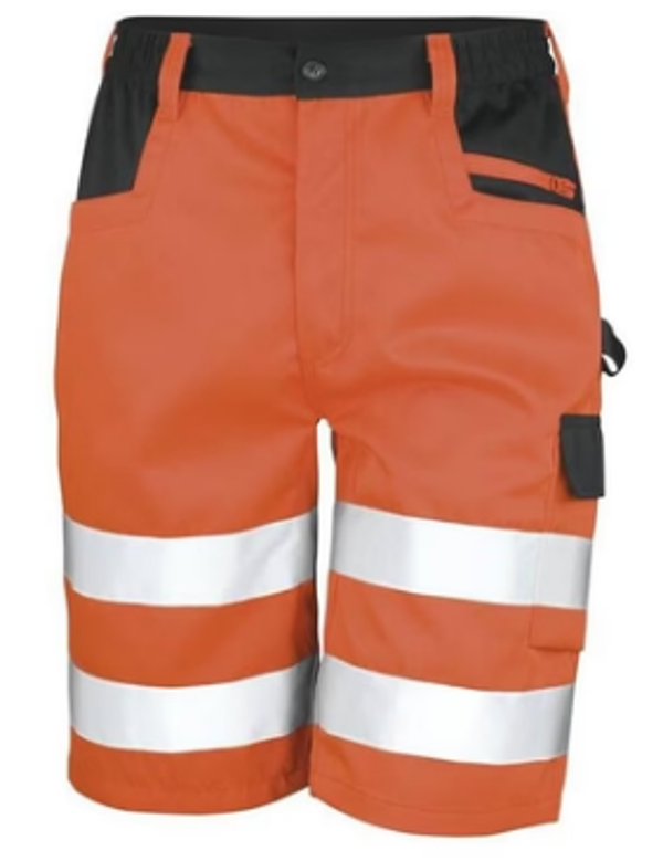 Contrasterende korte veiligheidsbroek - bedrukt met logo of tekst