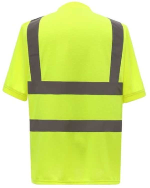 Hoge zichtbaarheid t-shirt korte mouwen - bedrukt met logo of tekst