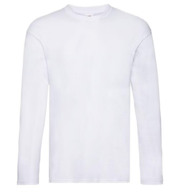 Fruit of the Loom Origineel T-shirt Lange Mouw - bedrukt met logo of tekst