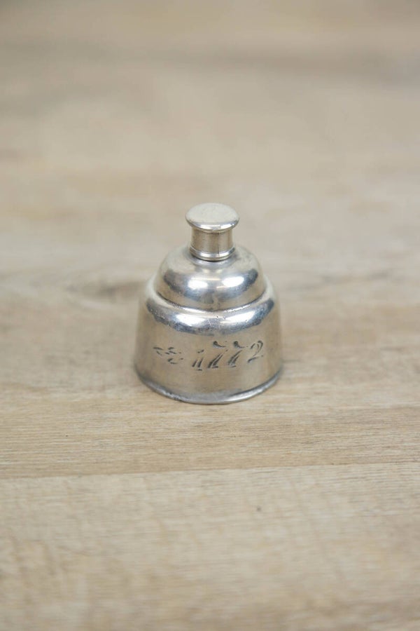 Antieke tinnen parfumflesje met schroefdop - Tin  Engeland - 18de eeuw