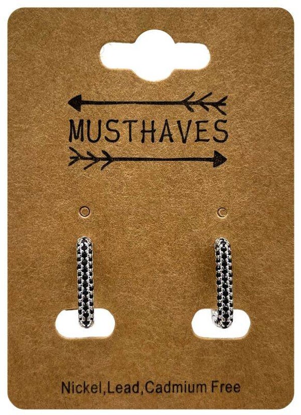 Copper Earrings with Black