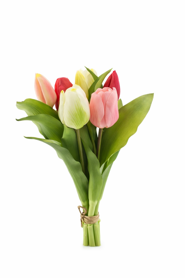 Tulpen bos roze/wit x7