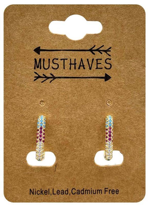 Copper Earrings with Rainbow