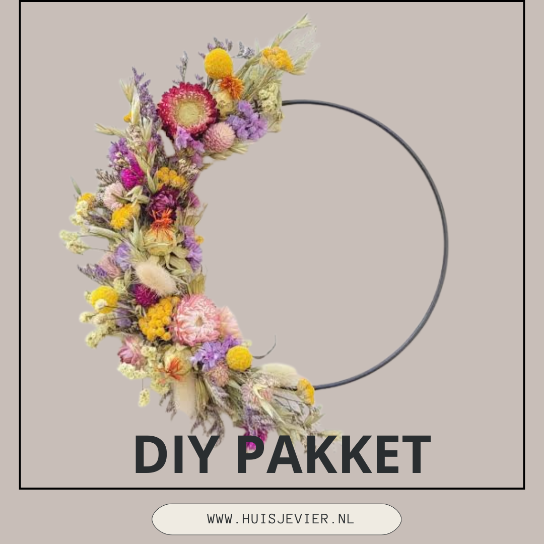 DIY pakket droogbloemen krans