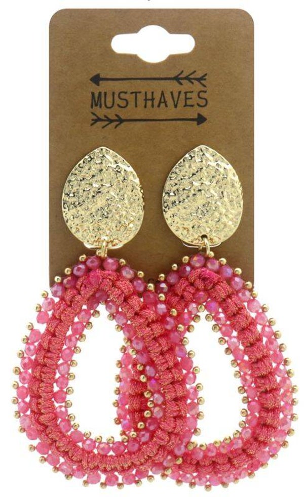 Statement Earrings Faceted Glass