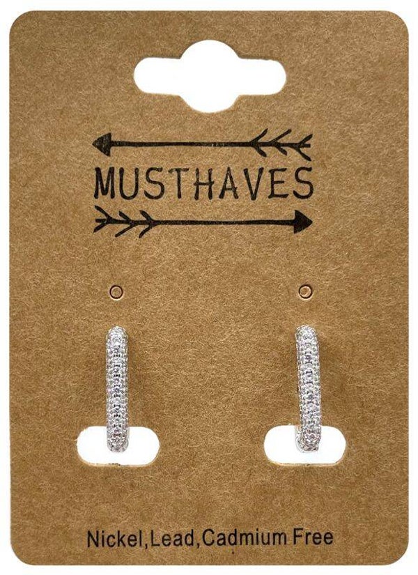 Copper Earrings with White
