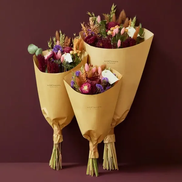 Dried Flowers - Field bouquet - Burgundy