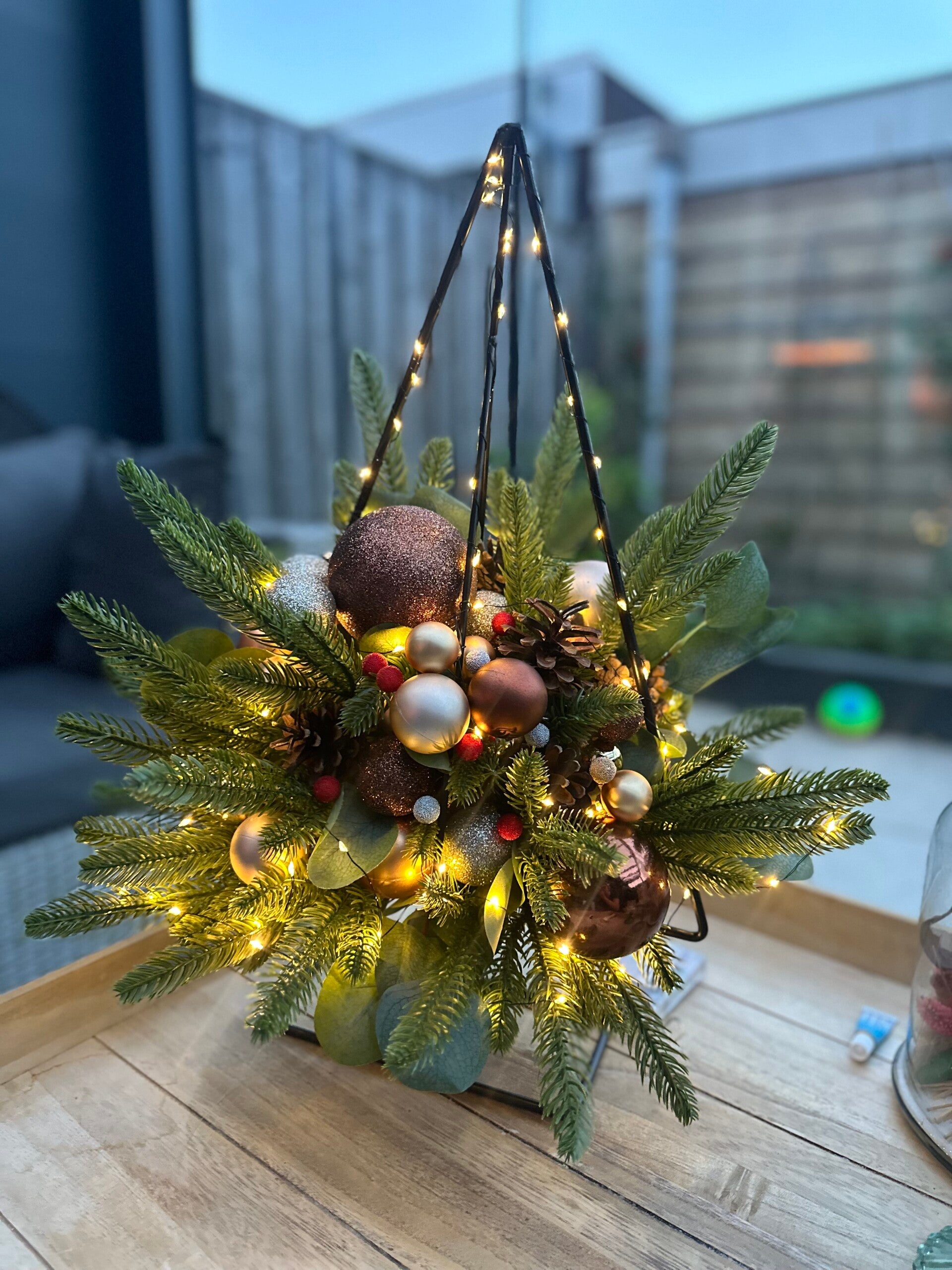 DIY pakket kerststuk