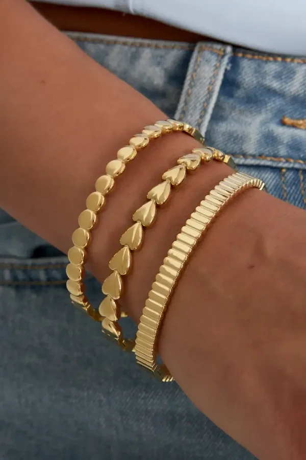 RVS armband met hartmotief
