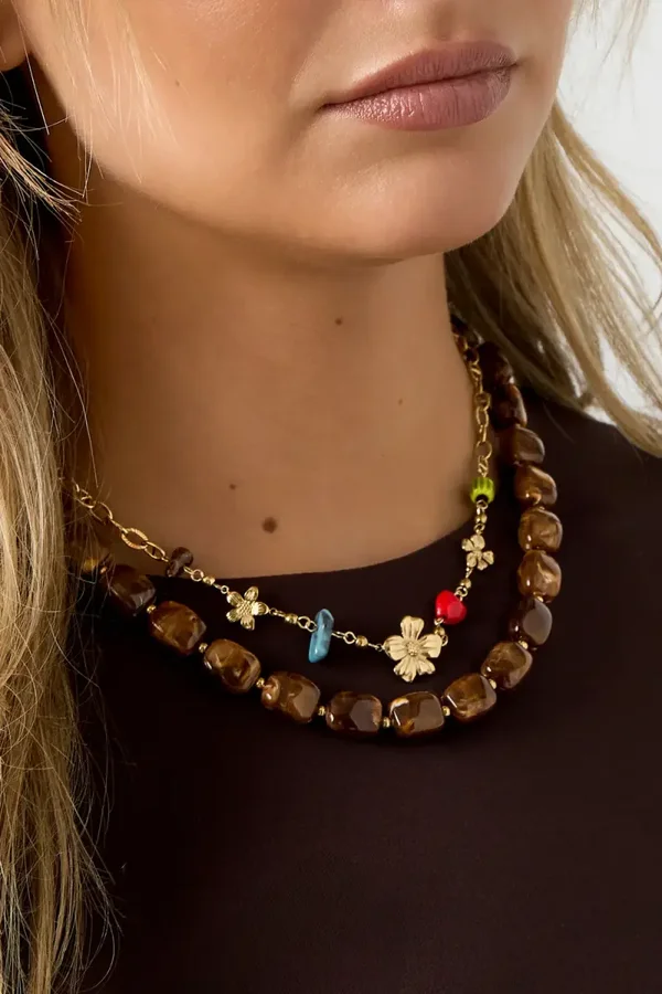Ketting met bloemen